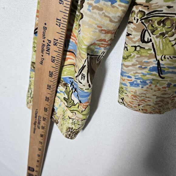 Christopher & Banks Jacket L Multicolor Button Front Long Sleeve Cotton Stretch - Picture 12 of 13